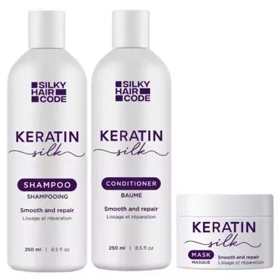 GLANS BOM VOOR HAAR! KERATIN SILK intensieve behandeling die de beschadigde haarstructuur herstelt en het haar gezond houdt - voor alle haartypes en lengtes